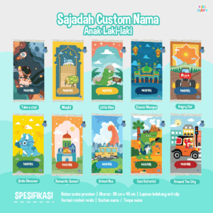 Sajadah Custom Nama Tanpa Bubble