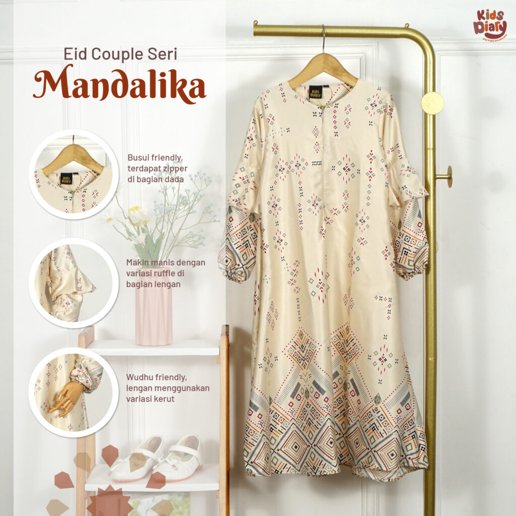 Sarimbit Ied Couple Gamis Seri Mandalika