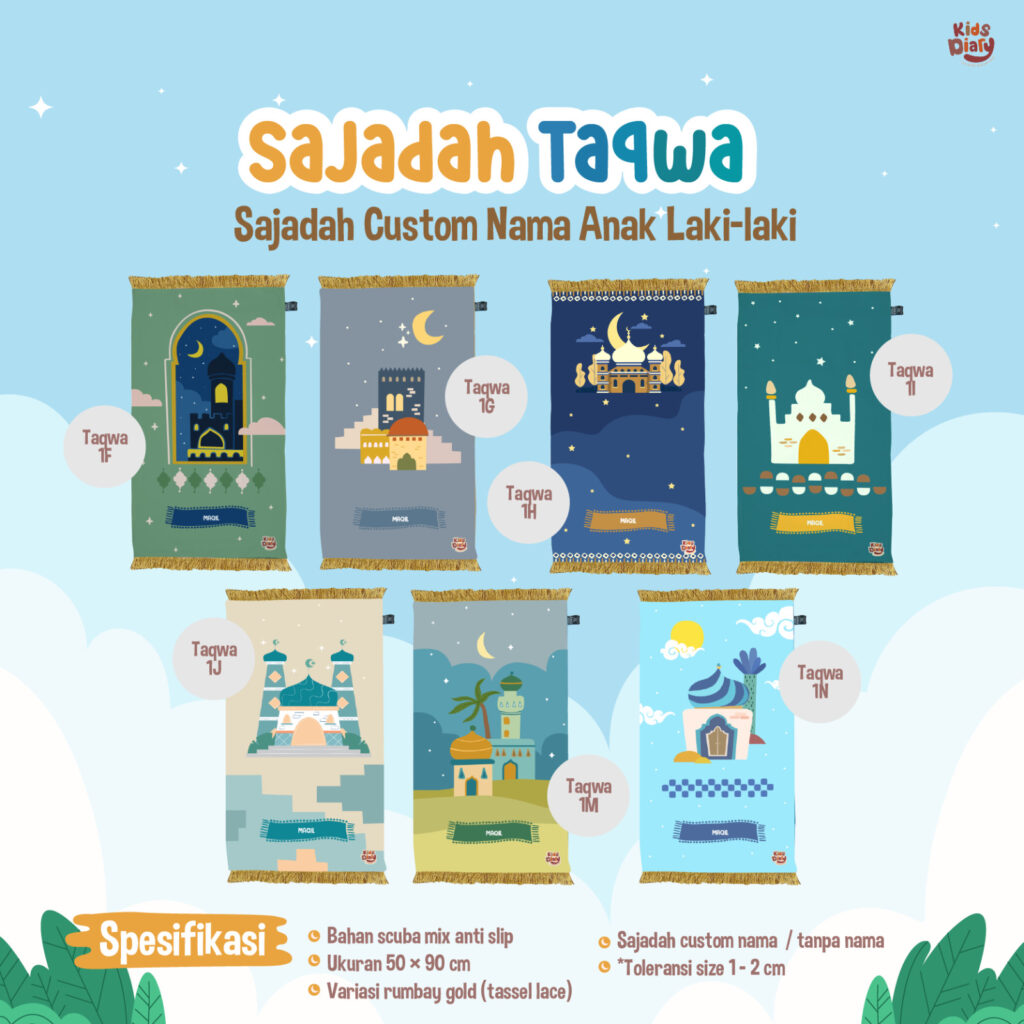 Sajadah Taqwa Costum Nama