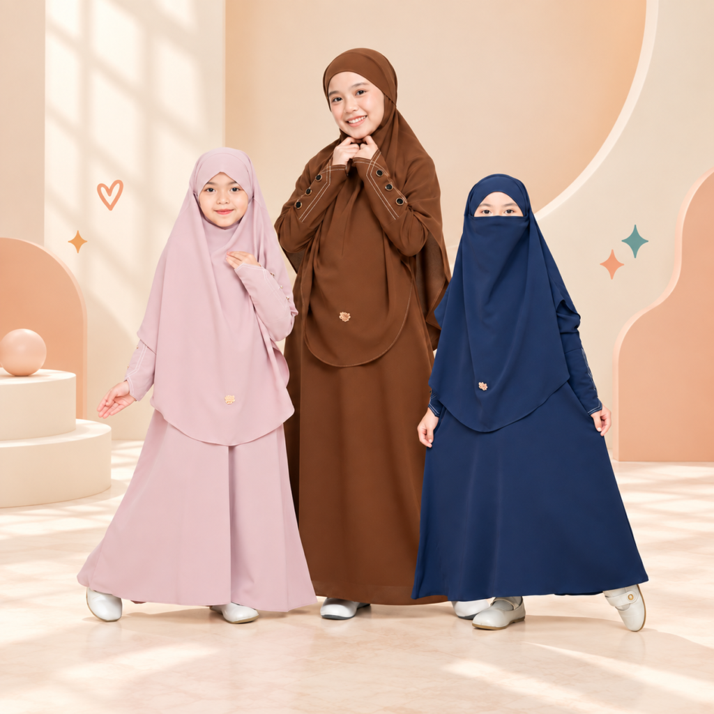 Gamis Sienna + French Khimar